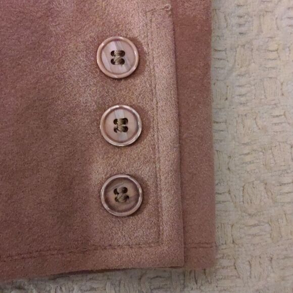 Samuel‎ Robert Vintage pink suede skirt suit set size 12 - Picture 5 of 13